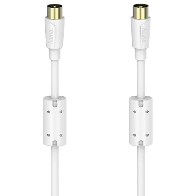 Hama koaksial flexislim antennekabel 90 dB (1,5 m/hvit)