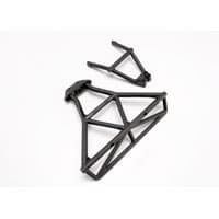 TRX-6836 Bumper, rear/ bumper mount, rear (black)