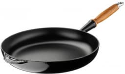 Le Creuset Stekepanne m/ Trehåndtak Blank Sort 28cm
