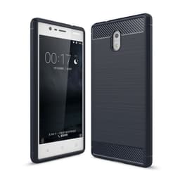 Børstet silikondeksel Nokia 3 (TA-1032)  - Blå