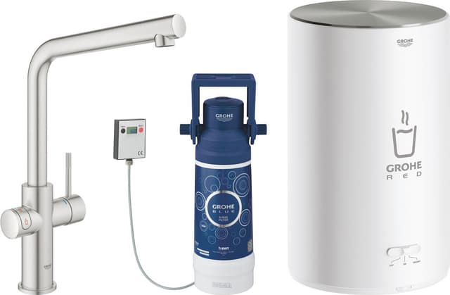 Grohe Red II Duo L blandebatteri med kokefunksjon (brushed chrome)
