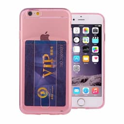 Silikondeksel med kort Apple iPhone 6 / 6S Plus  - Rosa