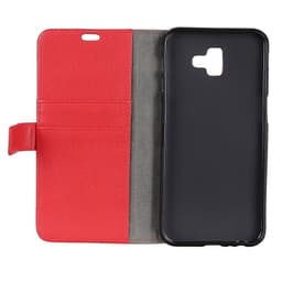 Lommebokdeksel 2-kort Samsung Galaxy J6 Plus (SM-J610F)  - RØD