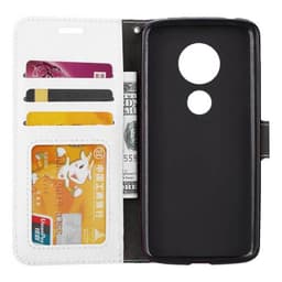 Lommebokdeksel 3-kort Motorola Moto G6 Play (XT1922)  - Hvit