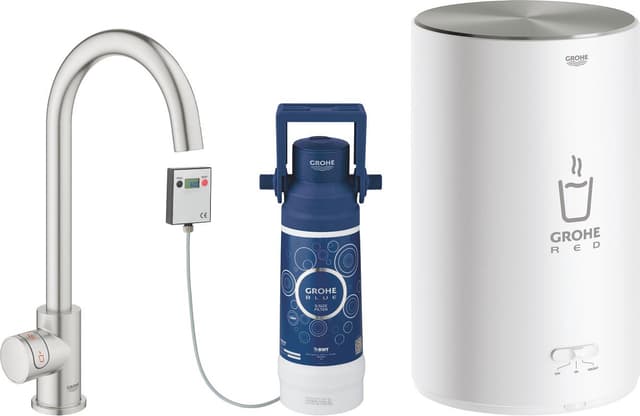 Grohe Red II Mono C blandebatteri med kokefunksjon (børstet krom)