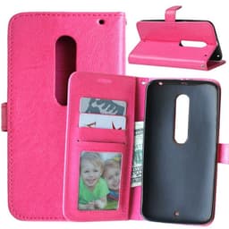 Lommebokdeksel 3-kort Motorola Moto X Style (XT1570)  - Mørk rosa