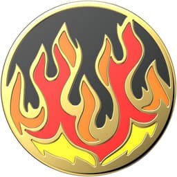 POPSOCKETS Enamel Flame on Black Avtagbart Grip med stativfunksjon Premium