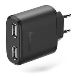 HAMA Lader 220V 2xUSB 4.8A Svart