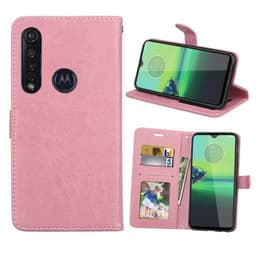 Lommebokdeksel 3-kort Motorola Moto G8 Plus (XT2019-2)  - lyserosa