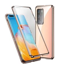 Dobbeltsidig mobildeksel med herdet glass - Huawei P40 - Gull