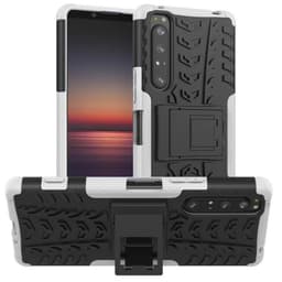 Støtsikker deksel med stativ Sony Xperia 1 II  - Hvit