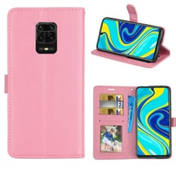 Lommebokdeksel 3-kort Xiaomi Redmi Note 9S  - lyserosa