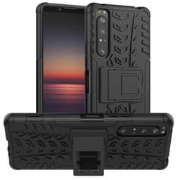 Støtsikker deksel med stativ Sony Xperia 1 II  - Svart