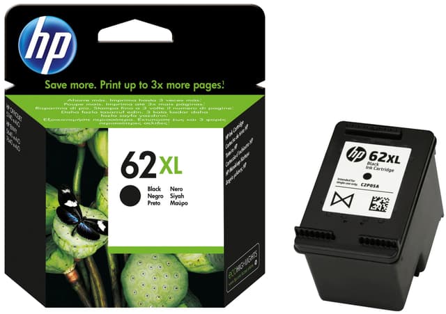 HP blekkpatron 62 XL Sort