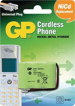 Oppladbare Ni-MH batteri 3.6 V 600 mAh 1-Blister
