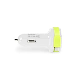 Billader 3-ttganger 6 A 2 x USB / Micro USB Hvit/Grøn