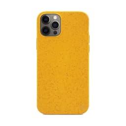 Miljøvennlig ekte lær iPhone 12 Pro deksel - Yellow