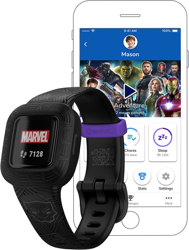 Garmin Vivofit Jr. 3 aktivitetsmåler for barn (Black Panther)