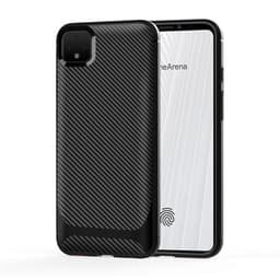 TPU deksel Google Pixel 4 XL, Carbon Fiber+Svart