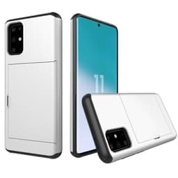 Shockproof deksel med kortholder til Samsung Galaxy S20 Ultra, hvit