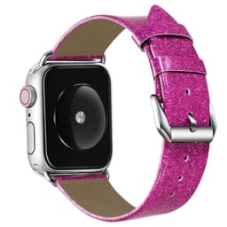 Apple Watch armbånd 38 mm - klokke lær - Glitter mørk rosa