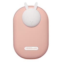 Oppladbar håndvarmer og powerbank 10.000 mAh - rosa