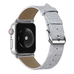 Apple Watch armbånd 38 mm - klokke lær - Glitter sølv