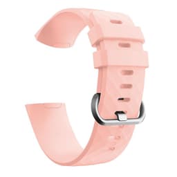 Fitbit Charge 3/4 armbånd silikon rosa / sølv (L)