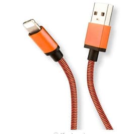 USB-C flettet ladekabel 0,9 m - Oransje