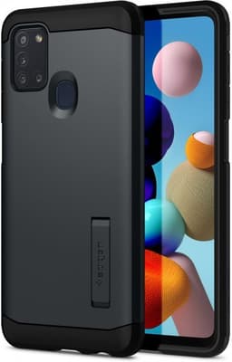 Spigen Samsung Galaxy A21s Deksel Tough Armor Metal Slate