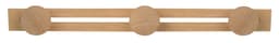 Knaggrekke med 3×Ø45 mm knotter - eik