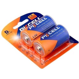 PKCELL batterier 1,5V alkalisk D / LR20 2-pakning