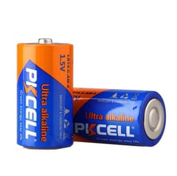 PKCELL batterier 1,5V alkalisk LR14.C.AM-2 2-pakning