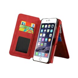 Multi Lommebok 14-kort Apple iPhone 6 / 6S Plus  - RØD