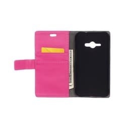 Lommebokdeksel 2-kort Samsung Galaxy J1 Ace (SM-J110F)  - Rosa