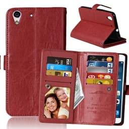 Dobbeltflip Flexi 9-kort Huawei Y6 II (CAM-L21)  - brun