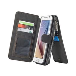 Multi Lommebok 14-kort Samsung Galaxy S6 (SM-G920F)  - Sort / grå