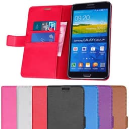 Lommebokdeksel 2-kort Samsung Galaxy Mega 2 (SM-G750F)  - RØD