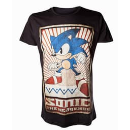 T-skjorte Sega Vintage Sonic sort (M)
