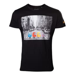 T-skjorte Pac-Man - Ghosts Crossing Road sort (L)