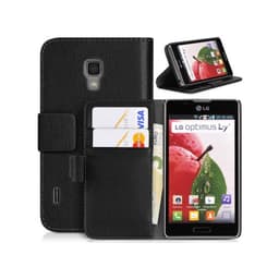 Lommebokdeksel 2-kort LG Optimus L7 II (P710)  - Svart
