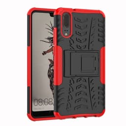 Støtsikkert deksel med stativ Huawei P20 (EML-L29)  - RØD