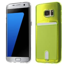 Silikondeksel med kort  Samsung Galaxy S7 Edge (SM-G935F)  - Gul