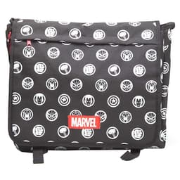 Marvel Comics Heroes-logoer messenger-veske (sort/hvit)