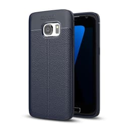 Lærmønstret silikondeksel Samsung Galaxy S7 (SM-G930F)  - Blå