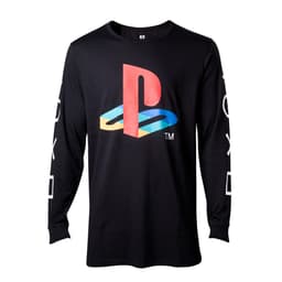 T-skjorte langermet PlayStation Classic Logo sort (S)