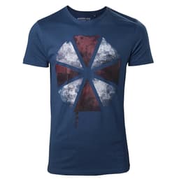 T-skjorte Resident Evil Blood Drip Umbrella blå (M)