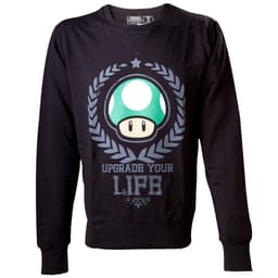 Genser Nintendo - Upgrade Your Life-motiv sort (L)