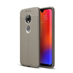 Lærmønstret silikondeksel Motorola Moto G7 (XT1962)  - Grå