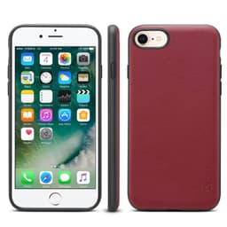 Denior ekte lærsdeksel Apple iPhone 7/8 (4.7")  - RØD